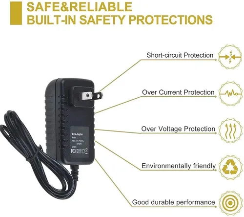 Vista 3 de Adaptador de CA de repuesto para Mace CAM 72 73 CAM-72 CAM-73 Cámara de seguridad Cable de alimentación PS