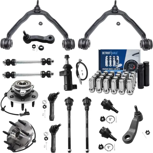 Vista 76 de Detroit Axle - Kit de suspensión delantera 4WD para Nissan Frontier Pathfinder Xterra, 2 cubos de rodamientos de ruedas, 2 brazos de control