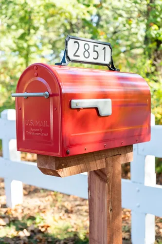 Vista 2 de Architectural Mailboxes 3460B Manhattan - Placa de dirección pequeña, color negro High-visibility, 2-sided in rust-proof plastic with UV-resistant