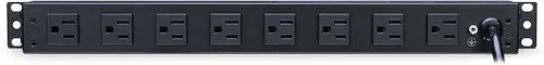 Vista 3 de CyberPower PDU15B8R PDU básica, 100-125V, 15A (Derado a 12A), 8 tomacorrientes, 1U montaje en rack
