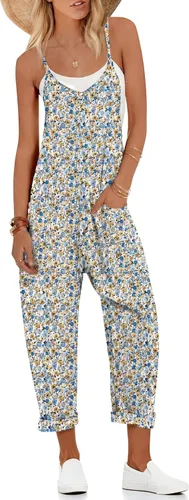 Vista 34 de Ekouaer Overol sin mangas para mujer, overol casual de verano 2-Verde Armada (ArmyGreen)