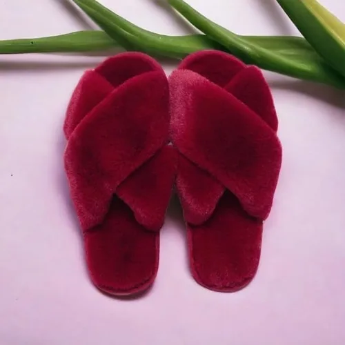Vista 8 de AyAy - Pantuflas peludas con banda cruzada para mujer, para casa, esponjosas, cálidas, de invierno, dormitorio, espuma viscoelástica