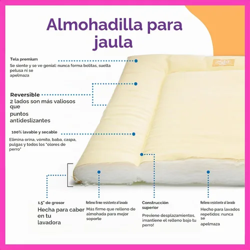 Vista 3 de Pet Dreams El juego de 3 piezas incluye funda para jaula de perro, alfombrilla para perro y almohadilla protectora. Ropa de cama lavable para Gris