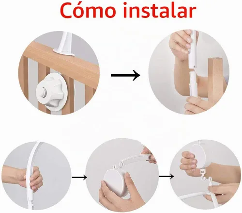 Vista 3 de Soporte móvil de campana de cama para cuna de bebé de 34