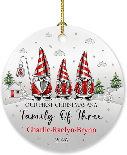Vista 15 de Adorno personalizado para árbol de Navidad con nombre y año, regalo para mi nuevo apartamento, adorno personalizado para primera Navidad en un nuevo