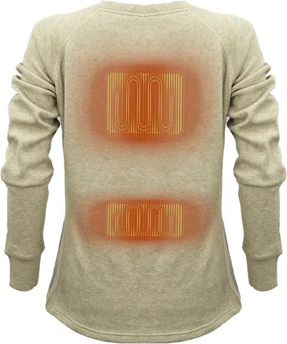 Vista 2 de Fieldsheer Thermick - Camisa térmica para mujer con batería, capa base térmica