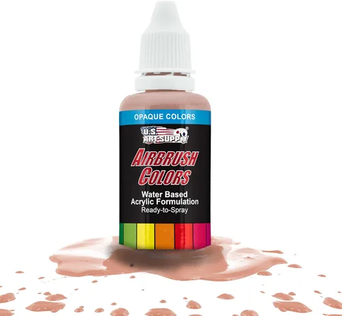 Vista 36 de U.S. Art Supply Pintura acrílica opaca para aerógrafo color azul aguamarina, botella de 1 onza, colores a base de agua no tóxicos de grado