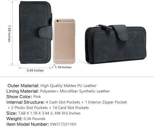 Vista 4 de CLUCI Bolsos cruzados para mujer bolso pequeño de cuero de viaje señoras de diseñador tres bolsillos bolsos vintage bolsos de hombro cartera negra