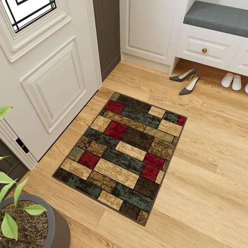 Vista 34 de Ottomanson Alfombras de 5 x 6 pies 6 pulgadas para sala de estar, alfombra de área para dormitorio, antideslizante, duradera y grande para zonas