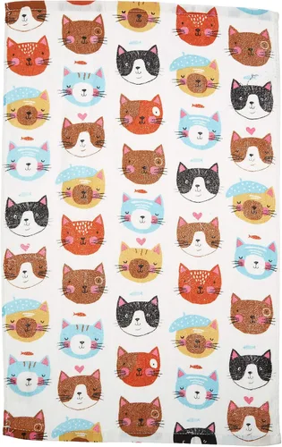 Vista 2 de Kay Dee R3820 Designs Crazy Cat Terry - Toalla de cocina, 16 x 26 pulgadas, varios, blanco, multicolor