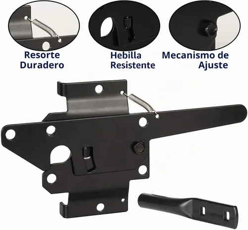 Vista 3 de JIAHOO Pestillo de puerta del soporte del poste para la cerca de madera