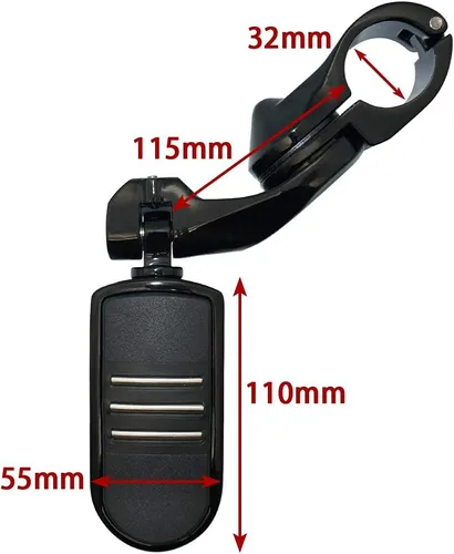 Vista 4 de FOVPLUE Estriberas de carretera de 1.25 pulgadas, estriberas ajustables en ángulo para motocicleta Harley Davidson Touring Road King Road Glide