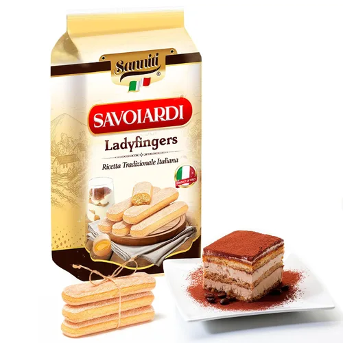 Vista 4 de Sanniti Galletas italianas Savoiardi Ladyfingers Producto de Italia Galletas ideales para aperitivos y tiramisú, 17.64 oz (17 onzas)