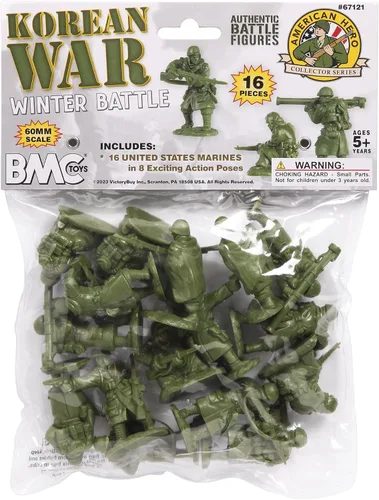 Vista 6 de BMC Korean War Winter Battle - 16pc OD Green United States Soldier Figures