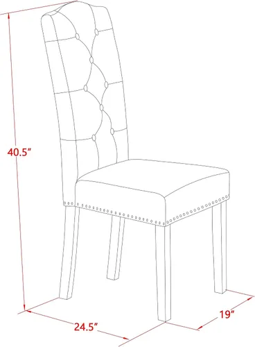 Vista 13 de East West Furniture ANEL3-ANA-05 Juego de mesa y sillas de cocina de 3 piezas contiene una mesa redonda de comedor con pedestal y 2 sillas Parsons