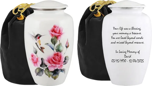 Vista 15 de Urnas de Recuerdo de Mariposa y Colibrí para Cenizas Humanas - Urnas Decorativas, Urnas para Cenizas Humanas Mujer y Hombre, Urnas para Cenizas