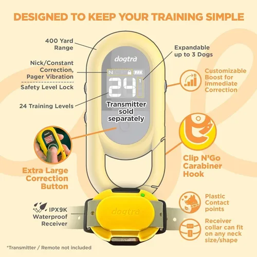 Vista 8 de CUE - Collar negro con bloqueo de nivel de seguridad para aumentar la vibración, impermeable, recargable para perros pequeños, medianos y grandes