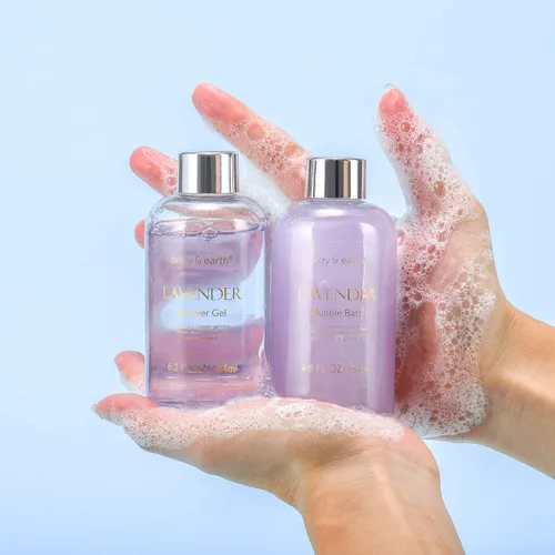 Vista 5 de Caja de regalo de spa para mujeres, 6 piezas perfumadas de lavanda y 5 piezas perfumadas de orquídea