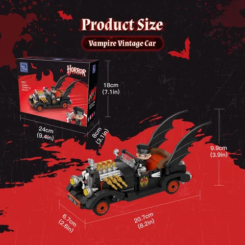 Vista 7 de PANTASY Vampire Hot Rod - Juego de construcción gótica de Halloween
