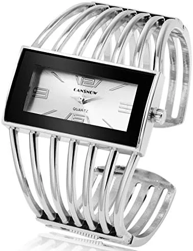 Vista 6 de Relojes de lujo para mujer, analógico de cuarzo, reloj de pulsera rectangular, reloj de pulsera de negocios, casual, de moda, para mujer