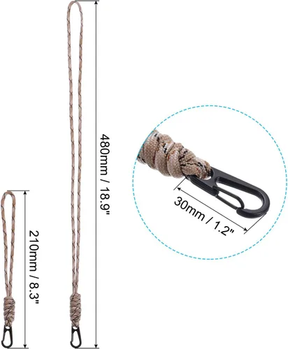 Vista 2 de PATIKIL Cordón de insignia con clip para llavero, collar y cierre de cordón camuflaje (Camouflage Beige)