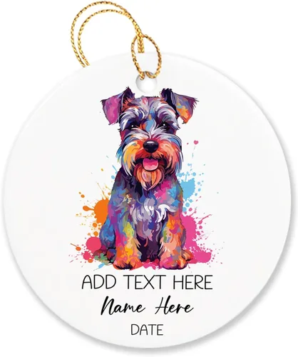 Vista 17 de Adorno personalizado de Chow Chow Chow de Navidad 2025, regalo de adorno de árbol de Navidad para amantes de los perros, adorno único de Navidad