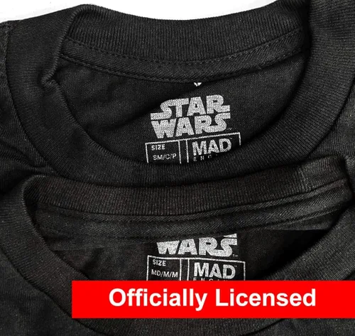 Vista 4 de STAR WARS Darth Vader Blueprint Schematic Design - Camiseta gráfica para hombre color negro Negro