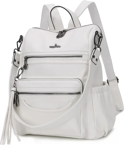 Vista 8 de Bolsos mochila monedero de piel sintética para mujer, bolsas con zíper, mochilas de hombro casuales