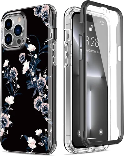 Vista 25 de Esdot Funda protectora para iPhone 13 Mini con protector de pantalla integrado, protección de grado militar con diseños de moda para mujeres