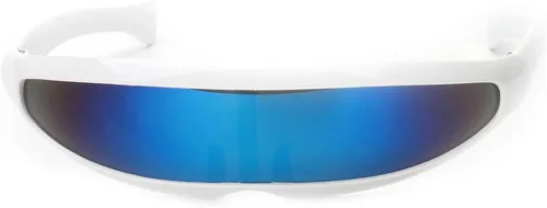 Vista 2 de Ocean Line Futuristic Narrow Cyclops Gafas de sol UV400 Personality Mirrored Lens
