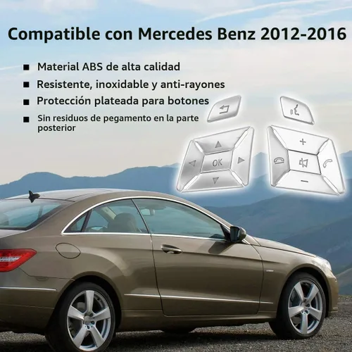 Vista 4 de Cubierta del botón del volante para Mercedes Benz W204 W205 W213