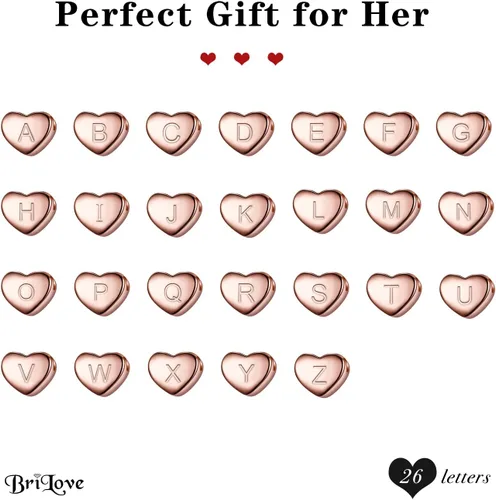 Vista 6 de BriLove Gifts for Mom Girls Women 925 Sterling Silver Tiny Initial Heart Pendant Choker Necklace for Mothers DayValentines