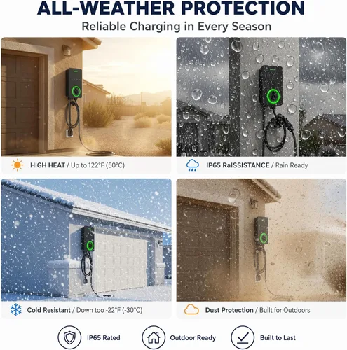 Vista 6 de Autel Cargador EV Nivel 2 40 Amperios Hogar Inteligente AI para Vehículo Eléctrico (EV) con Wi-Fi y Bluetooth, EVSE con Funda Integrada y Cable