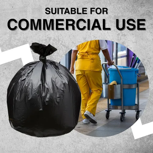 Vista 7 de Top Knot Bags Bolsa de basura de 45 galones, 40 x 46 pulgadas, 1.2 mil, color negro, 100 unidades, 40 galones, 41 galones, 42 galones, 43 galones