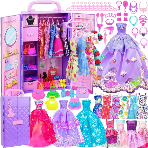 Vista 9 de Ecore Fun Juego de coche de muñeca de 11.5 pulgadas - Ropa y accesorios con Rosa