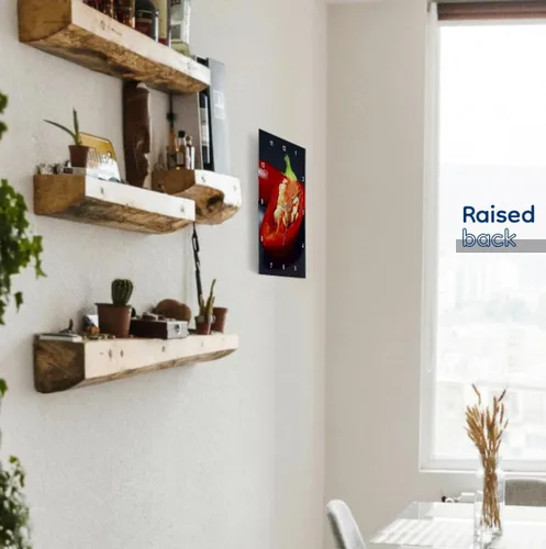 Vista 5 de 3dRose Capiscum Seeds - Chili, Chili Pepper, Chilli, Chilli Peppers, Pepper, Peppers, red 15x15 Wall Clock