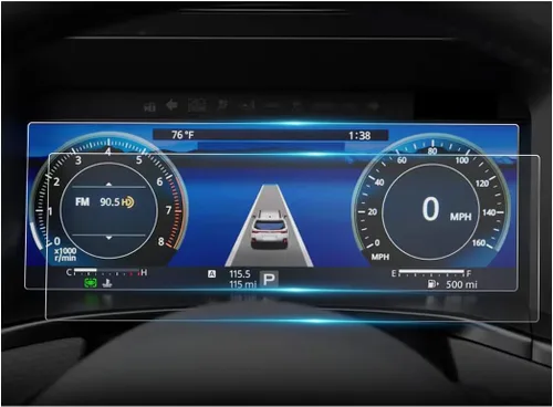 Vista 8 de LFOTPP Protector de pantalla para Model X 2016-2020 Tesla Model X / 2013-2020 Model S de 17 pulgadas, vidrio templado de 17 pulgadas, dureza 9H