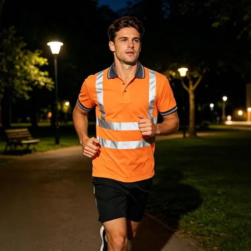 Vista 2 de SMASYS - Polo de seguridad de alta visibilidad naranja