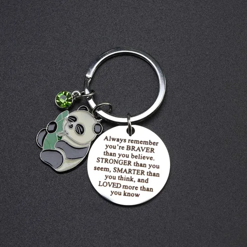 Vista 7 de TongXin Lindo llavero de oso panda para amantes de los pandas, regalo divertido de animales para mujeres y niñas, llavero de panda