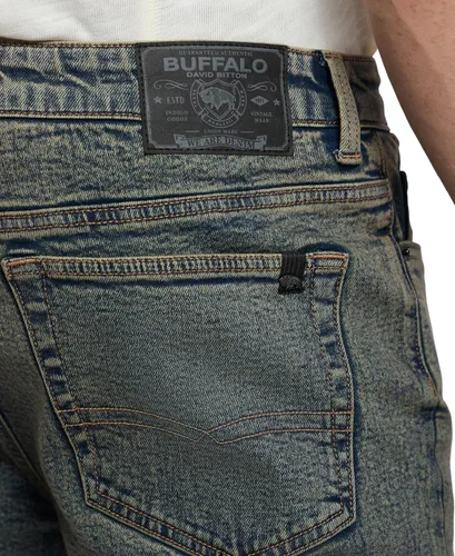 Vista 6 de Buffalo David Bitton Jeans rectos relajados para hombre Auténtico usado