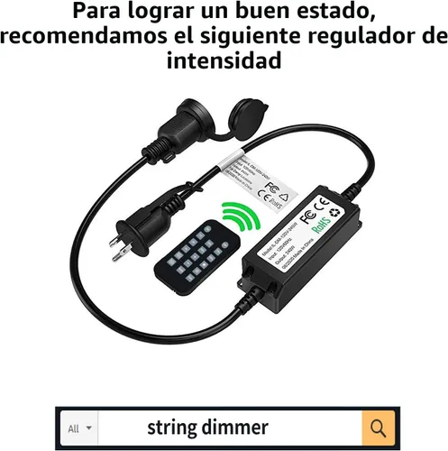 Vista 4 de VISTERLITE Bombillas LED de repuesto S14 inastillables, 2 W, equivalente a 11-25 vatios, blanco cálido 2200 K, tira de luces para exteriores