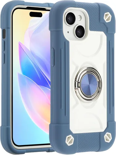 Vista 56 de MARKILL Funda compatible con iPhone 14 Pro de 6.1 pulgadas con soporte de anillo integrado, protección contra caídas de grado militar, carcasa Palta