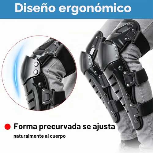 Vista 5 de GES Rodilleras para motocicleta, rodilleras protectoras de rodilla para motocicleta
