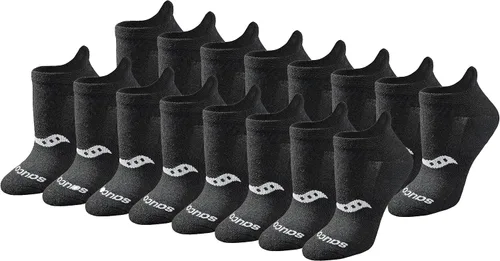 Vista 6 de Saucony Women's RunDry Performance Heel Tab Athletic Socks, Available in S-L (8, 16, 24 Pairs)