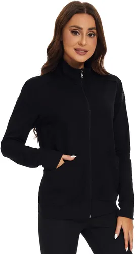 Vista 2 de Meanzoo Chaqueta de Uniformes Médicos para Mujeres con Cremallera Frontal Chaqueta de Calentamiento