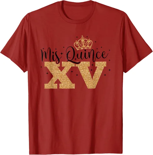 Vista 40 de Camiseta de quinceañera Mis Quince para cumpleaños número 15 Blanco