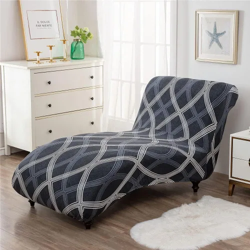 Vista 17 de Funda elástica para tumbona, funda elástica para silla de lujo, para sala de estar, muebles de interior, fundas para tumbona ultra suaves y lavables