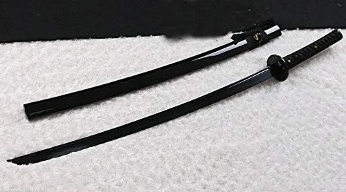 Vista 9 de Espada 41 & Mano Forjado Completo Negro 1060 Sharp Blade Real Japonés Samurai Katana Espada