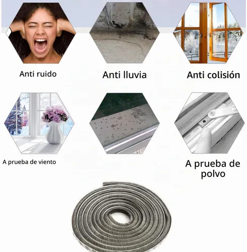 Vista 4 de Burlete para puerta, cepillo autoadhesivo para ventana, para ventanas de casa, resistente a la intemperie, a prueba de sonido, a prueba de polvo, 16