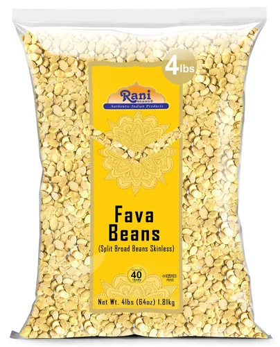 Vista 10 de Frijoles Rani Fava (sin piel), 32 onzas (2 libras) 32.03 oz ~ Todo natural Apto para gluten Sin OMG Kosher Vegano Producto de Estados